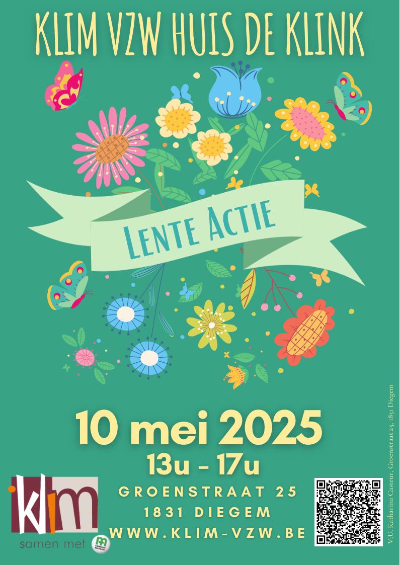 De voorkant van de uitnodiging van de lenteactie 2025